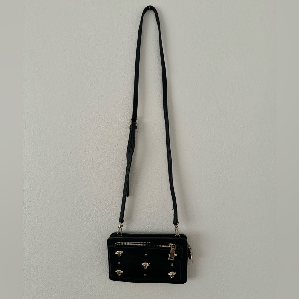 ZARA CROSSBODY WITH GOLD BULL EMBELLISHMENTS
